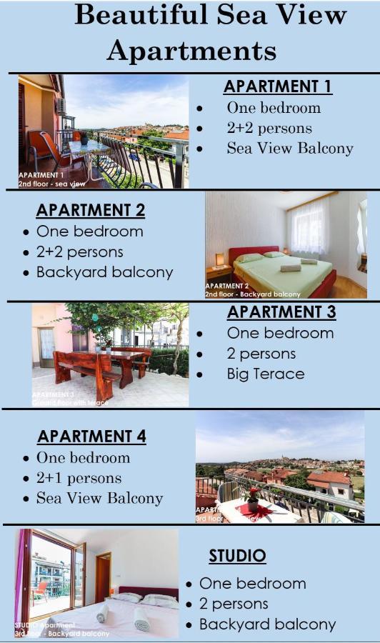 Beautiful Sea View Apartments - Niko Ceko Vrsar Kültér fotó